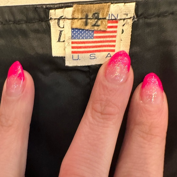 Vintage Biker Style Black Leather Snap Button Vest XS - Picture 2 of 6